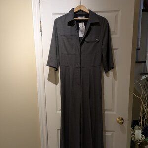Mango Gray Jumpsuit Wide Leg